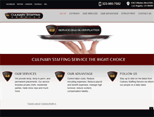 Tablet Screenshot of culinarystaffing.com